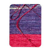 青と赤の手作りタイ・シルク マグネット (縦)