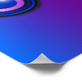 青と赤の投票ボタン グラデーション ゲーミング ウォールアート (角)