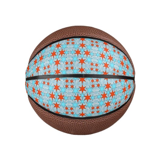 青と赤の星型 ミニバスケットボール (正面)