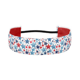 青と赤の星愛国的なヘッドバンド アスレチックヘッドバンド