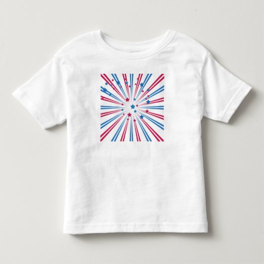 青と赤の星 トドラーTシャツ (正面)