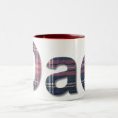 青と赤の格子縞パパ ツートーンマグカップ (中央)