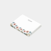 青と赤の水の色の春開花フローラ ポストイット (アングル)