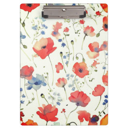 青と赤の水色の花 クリップボード