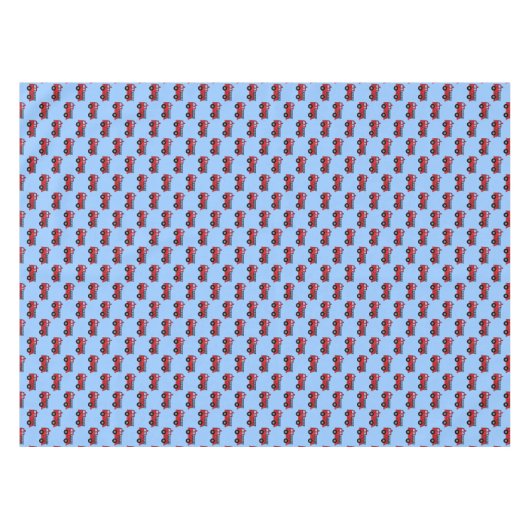 『青と赤の消防車キッドの誕生日』 テーブルクロス (正面(横))