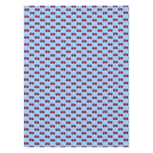 『青と赤の消防車キッドの誕生日』 テーブルクロス (正面)