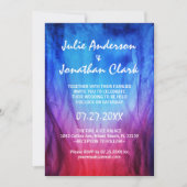 青と赤の炎の結婚式招待状テンプレート 招待状 (正面)