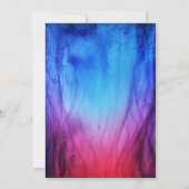 青と赤の炎の結婚式招待状テンプレート 招待状 (裏面)