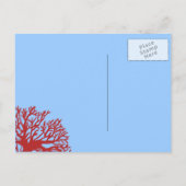 青と赤の熱帯魚の保存日 案内ポストカード (裏面)