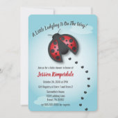 青と赤の空に小さなコバチがやってくる 招待状 (正面)