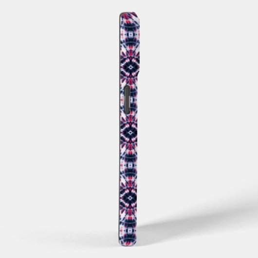 青と赤の絞り染めパターン Case-Mate iPhoneケース (裏面 / 右)