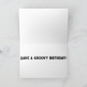 青と赤の絞り染め50番目のハッピーバースデーカード サンキューカード (内部)