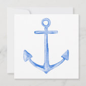 青と赤の航海ベイビーシャワー招待状 招待状 (裏面)