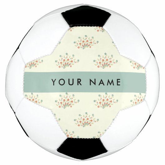 青と赤の花、ブルー、あなたの名前 サッカーボール (正面)