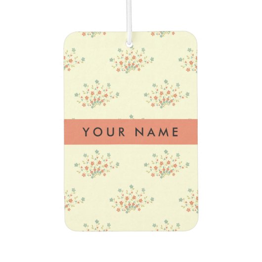 青と赤の花、赤、あなたの名前 カーエアーフレッシュナー (正面)