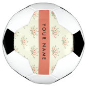 青と赤の花、赤、あなたの名前 サッカーボール (回転)