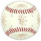 青と赤の花、赤、あなたの名前 ソフトボール (正面)