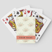 青と赤の花、赤、あなたの名前 トランプ (裏面)