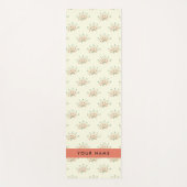 青と赤の花、赤、あなたの名前 ヨガマット (正面)