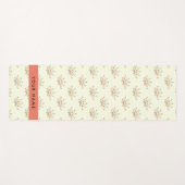 青と赤の花、赤、あなたの名前 ヨガマット (正面(横))