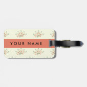 青と赤の花、赤、あなたの名前 ラゲッジタグ (裏面横)