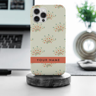 青と赤の花、赤、あなたの名前 iPhone 15 PRO MAXケース