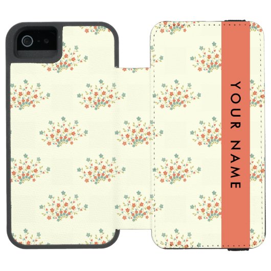 青と赤の花、赤、あなたの名前 INCIPIO iPhoneウォレットケース (フォリオ Open)