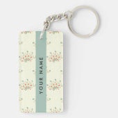 青と赤の花、青、あなたの名前 キーホルダー (裏面)