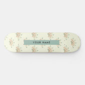 青と赤の花、青、あなたの名前 スケートボード (横)