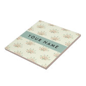 青と赤の花、青、あなたの名前 タイル (側面)