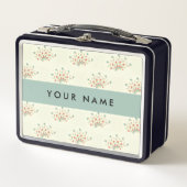 青と赤の花、青、あなたの名前 メタルランチボックス (正面)