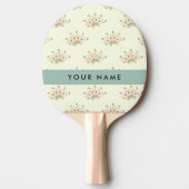 青と赤の花、青、あなたの名前 卓球ラケット (正面)