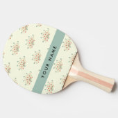 青と赤の花、青、あなたの名前 卓球ラケット (横)