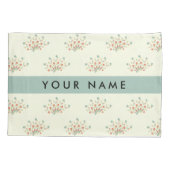 青と赤の花、青、あなたの名前 枕カバー (裏面)