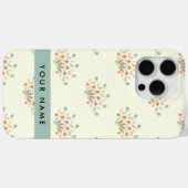 青と赤の花、青、あなたの名前 Case-Mate iPhoneケース (裏面 (横))