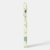 青と赤の花、青、あなたの名前 iPhoneケース (左側面)