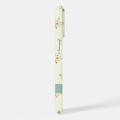 青と赤の花、青、あなたの名前 iPhoneケース (右側面)