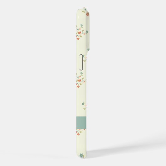 青と赤の花、青、あなたの名前 iPhoneケース (右側面)