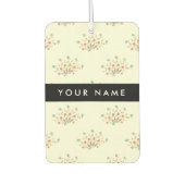 青と赤の花、黒、あなたの名前 カーエアーフレッシュナー (正面)