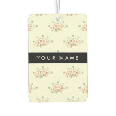 青と赤の花、黒、あなたの名前 カーエアーフレッシュナー (裏面)