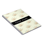 青と赤の花、黒、あなたの名前 ノートブック (右側)