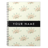 青と赤の花、黒、あなたの名前 ノートブック (正面)