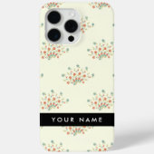 青と赤の花、黒、あなたの名前 Case-Mate iPhoneケース (裏面)