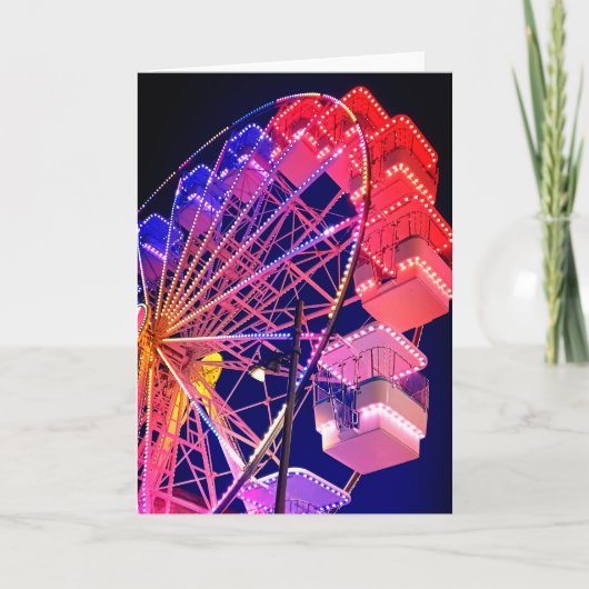 青と赤の観覧車 カード (正面)