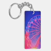 青と赤の観覧車 キーホルダー (正面左)