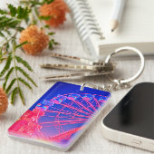 青と赤の観覧車 キーホルダー (正面右)