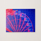 青と赤の観覧車 ジグソーパズル (横)