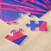 青と赤の観覧車 ジグソーパズル (側面)