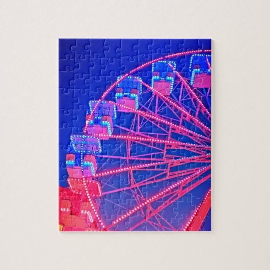 青と赤の観覧車 ジグソーパズル (縦)