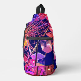 青と赤の観覧車 スリングバッグ